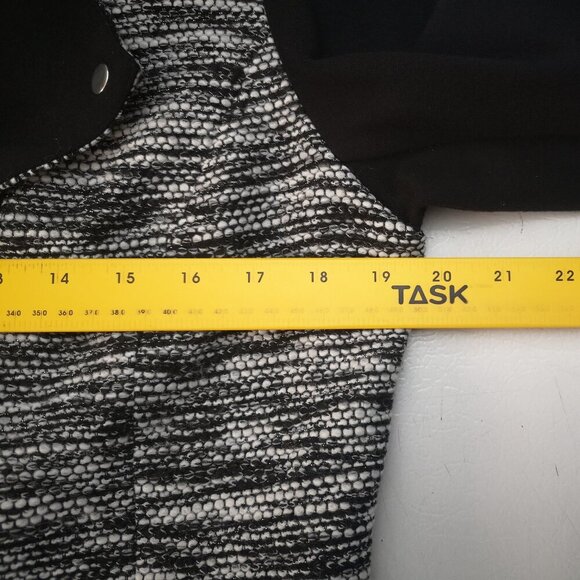 Conrad C Collection Ladies Size 10 Black & White Full Offset Zipper Lined Blazer - Picture 8 of 10